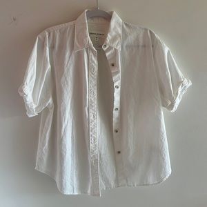 NWOT Aritzia//Denim Forum THE JANE SHIRT (White, XS)